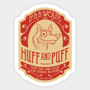Dr B. B. Wolf's "Huff And Puff" - label Sticker